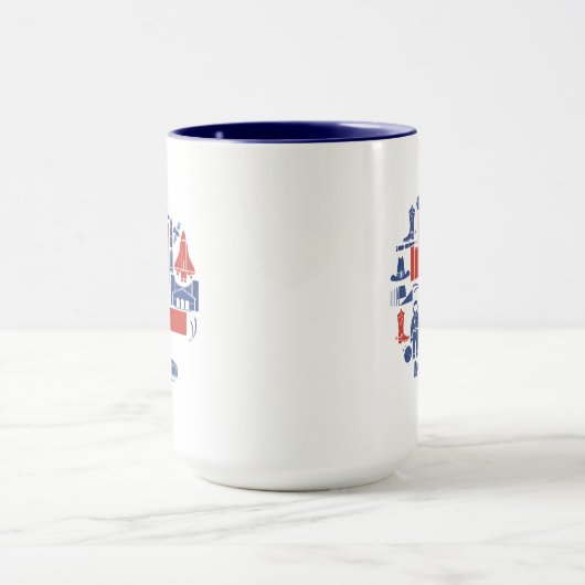 Houston Texas Icons Mok (Midden)