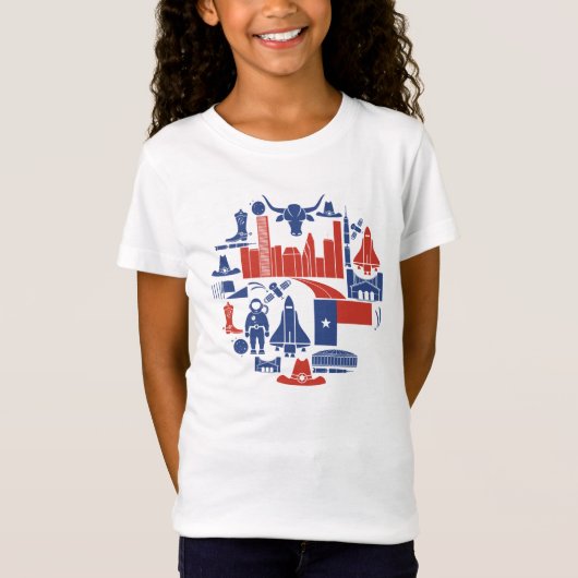 Houston Texas Icons T-shirt (Voorkant)