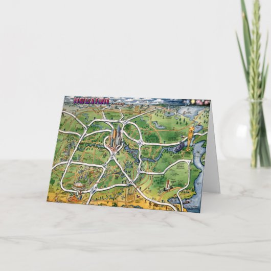 Houston Texas Kaart (Voorkant)