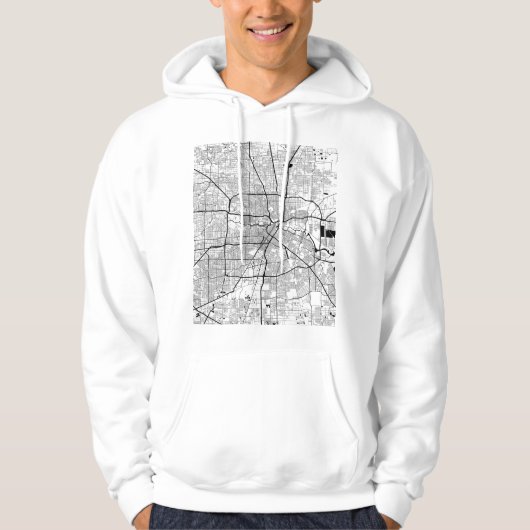 Houston Texas Kaart Hoodie (Voorkant)