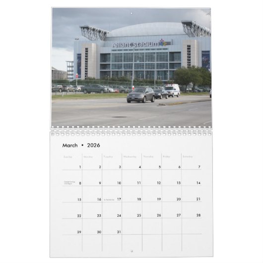 Houston, Texas - Kalender 2025 (Mar 2026)