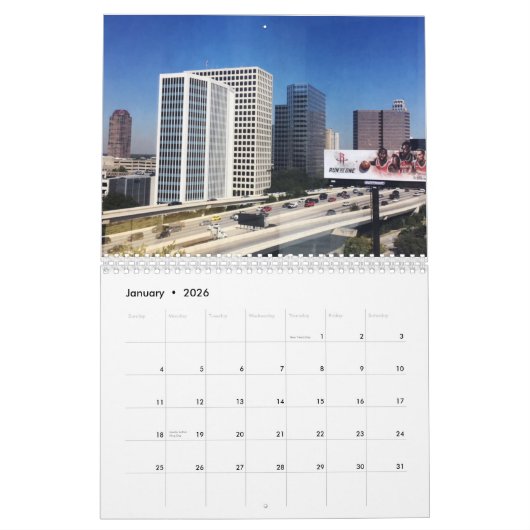 Houston, Texas - Kalender 2025 (Jan 2026)