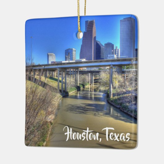 Houston, Texas Keepomwille Kerstmis Keramisch Ornament (Links)
