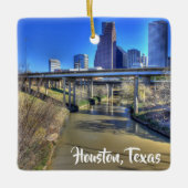 Houston, Texas Keepomwille Kerstmis Keramisch Ornament (Voorkant)