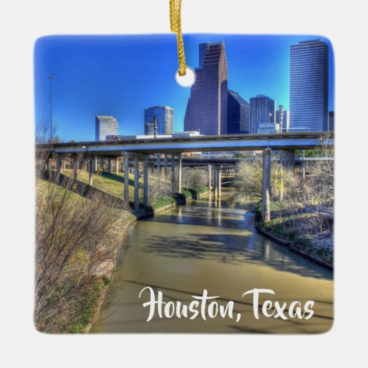 Houston, Texas Keepomwille Kerstmis Keramisch Ornament (Voorkant)