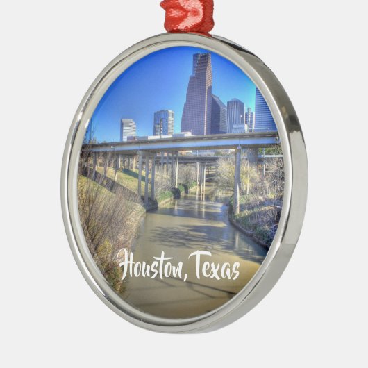 Houston, Texas Keepomwille Kerstmis Metalen Ornament (Links)