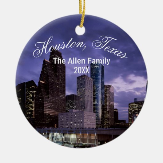 Houston Texas Keramisch Ornament (Voorkant)