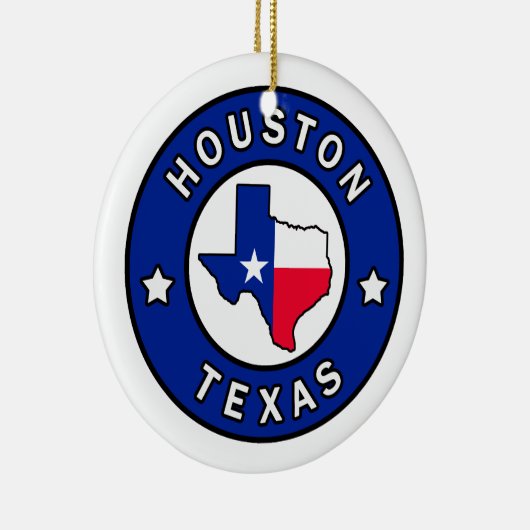 Houston Texas Keramisch Ornament (Rechts)