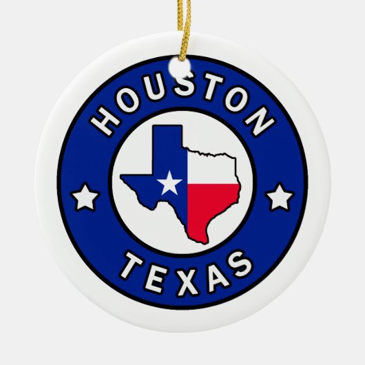 Houston Texas Keramisch Ornament (Voorkant)