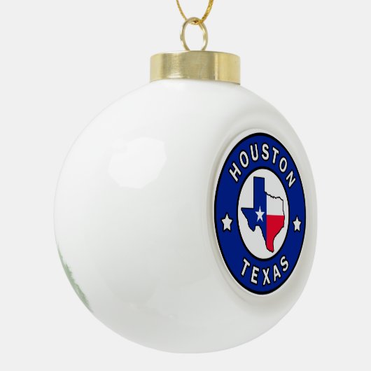 Houston Texas Keramische Bal Ornament (Links)