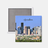 Houston, Texas landschappelijk stadsgezicht foto Magneet (Voorkant / Achterkant)