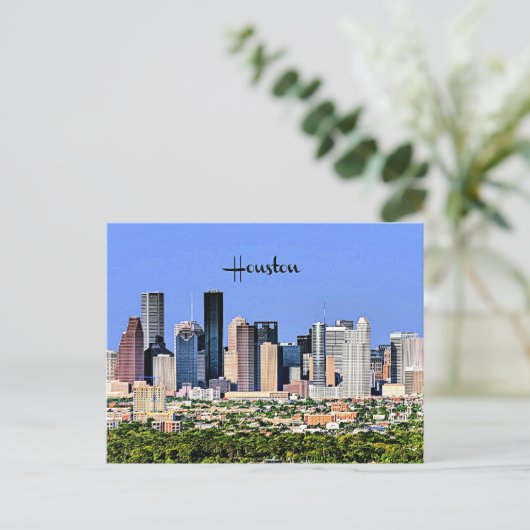 Houston, Texas landschapsfoto van de stad Briefkaart (Staand voorkant)
