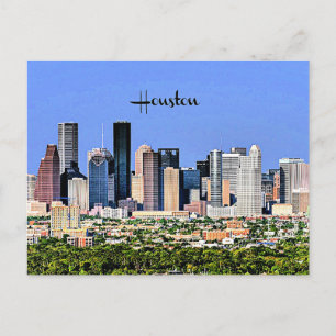 Houston, Texas landschapsfoto van de stad Briefkaart