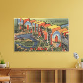 Houston, Texas - Large Letter Scenes 2 Canvas Afdruk (Insitu (Woonkamer))