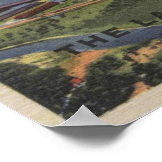 Houston, Texas - Large Letter Scenes 2 Poster (Hoek)