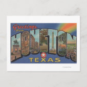 Houston, Texas - Large Letter Scenes 3 Briefkaart (Voorkant)
