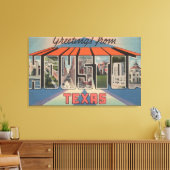 Houston, Texas - Large Letter Scenes 3 Canvas Afdruk (Insitu (Woonkamer))