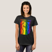 Houston Texas LGBT Pride Month LGBTQ Rainbow Flag T-shirt (Voorkant volledig)