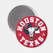Houston, Texas Magneet (Voorkant / Achterkant)