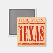 HOUSTON, TEXAS MAGNEET (Voorkant / Achterkant)