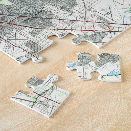Houston Texas Map (1992) Legpuzzel (Zijkant)
