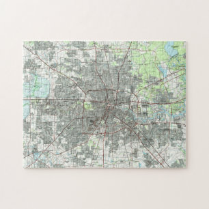 Houston Texas Map (1992) Legpuzzel