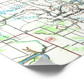 Houston Texas Map (1992) Poster (Hoek)