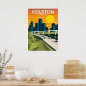 Houston Texas — Minimale reisposter voor kleine te Poster (Keuken)