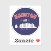 Houston Texas Modern Skyline Design Sticker (Vel)