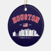 Houston Texas Modern Skyline Keramisch Ornament (Links)