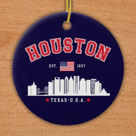 Houston Texas Modern Skyline  Keramisch Ornament