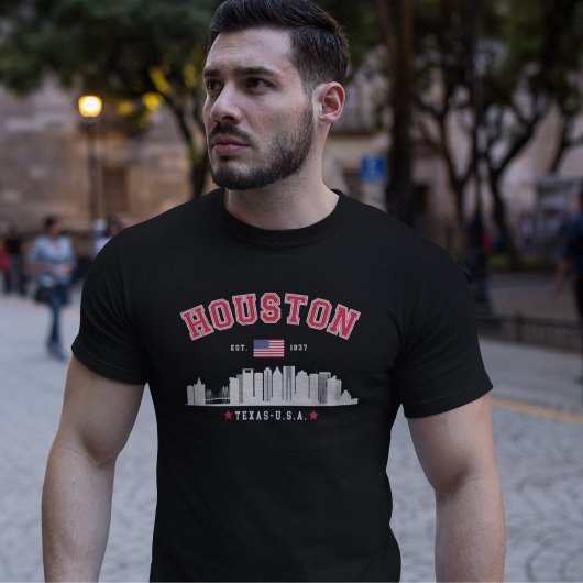 Houston Texas Modern Skyline  T-shirt