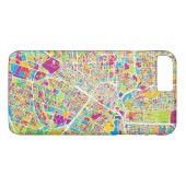 Houston, Texas | Neon Kaart Case-Mate iPhone Case (Achterkant (Horizontaal))