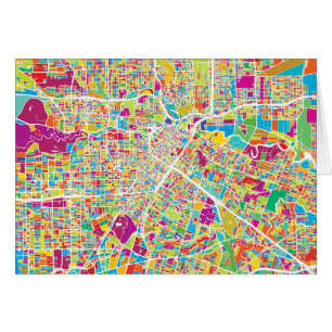 Houston, Texas Neon Map