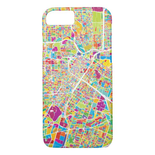 Houston, Texas | Neon Map Case-Mate iPhone Case (Achterkant)