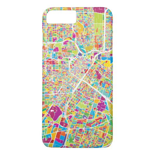 Houston, Texas | Neon Map Case-Mate iPhone Case (Achterkant)