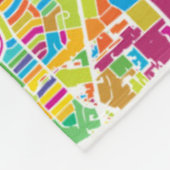Houston, Texas | Neon Map Fleece Deken (Hoek)