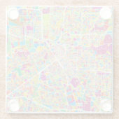 Houston, Texas | Neon Map Glazen Onderzetter (Achterkant)