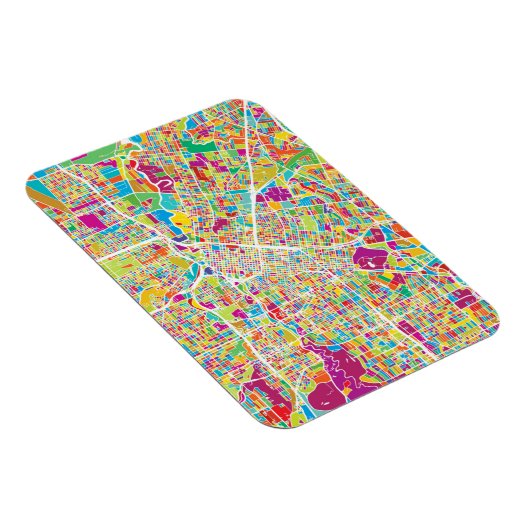 Houston, Texas | Neon Map Magneet (Rechterzijde)