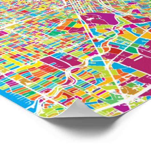 Houston, Texas | Neon Map Poster (Hoek)