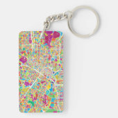 Houston, Texas | Neon Map Sleutelhanger (achterkant)
