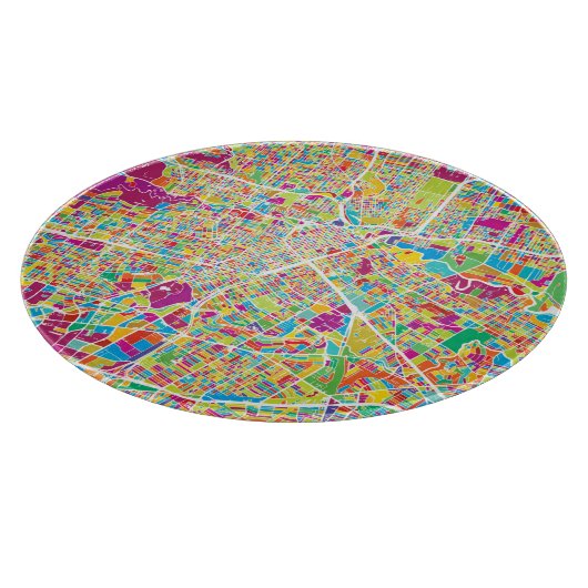 Houston, Texas | Neon Map Snijplank (Hoek)