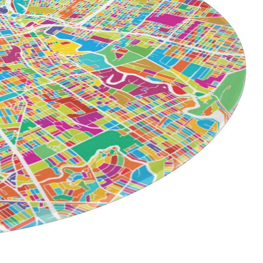 Houston, Texas | Neon Map Snijplank (Hoek)