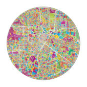 Houston, Texas | Neon Map Snijplank (Voorkant)