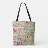Houston, Texas | Neon Map Tote Bag (Achterkant)