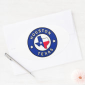 Houston Texas Ovale Sticker (Envelop)