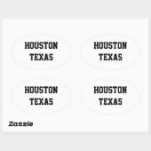 Houston Texas ovale stickers (Vel)