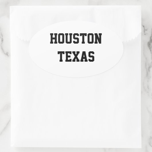 Houston Texas ovale stickers (Tas)
