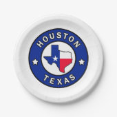 Houston Texas Papieren Bordje (Voorkant)