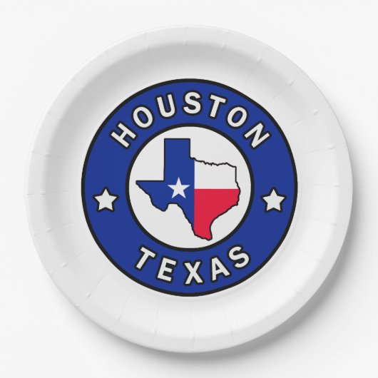 Houston Texas Papieren Bordje (Voorkant)